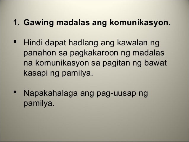 Paraan Upang Mapaunlad Ang Pagdarasal komunikasyon sa pamilya