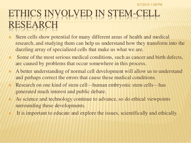 Stem cell research essay introduction