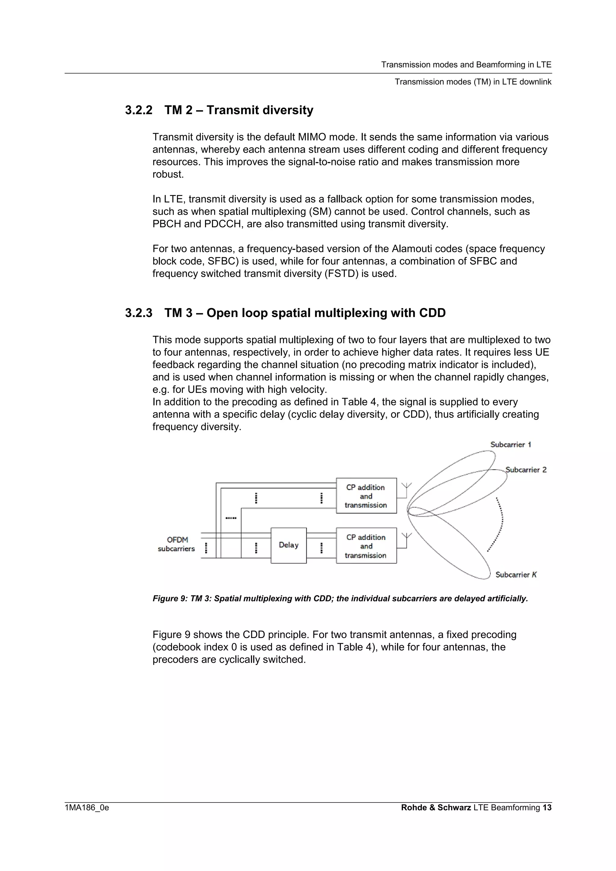 LTE Transmission Modes and BeamForming | PDF