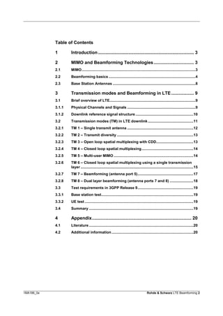 LTE Transmission Modes and BeamForming | PDF
