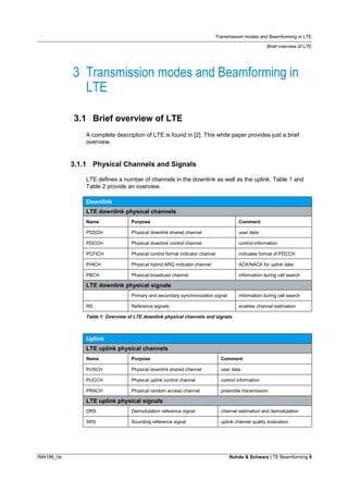 LTE Transmission Modes and BeamForming | PDF