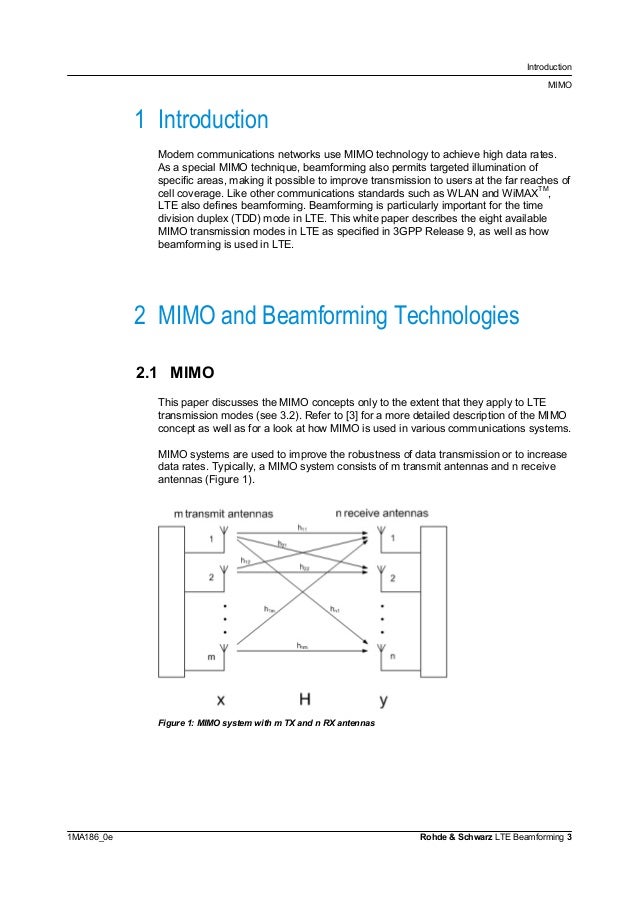 LTE Transmission Modes and BeamForming