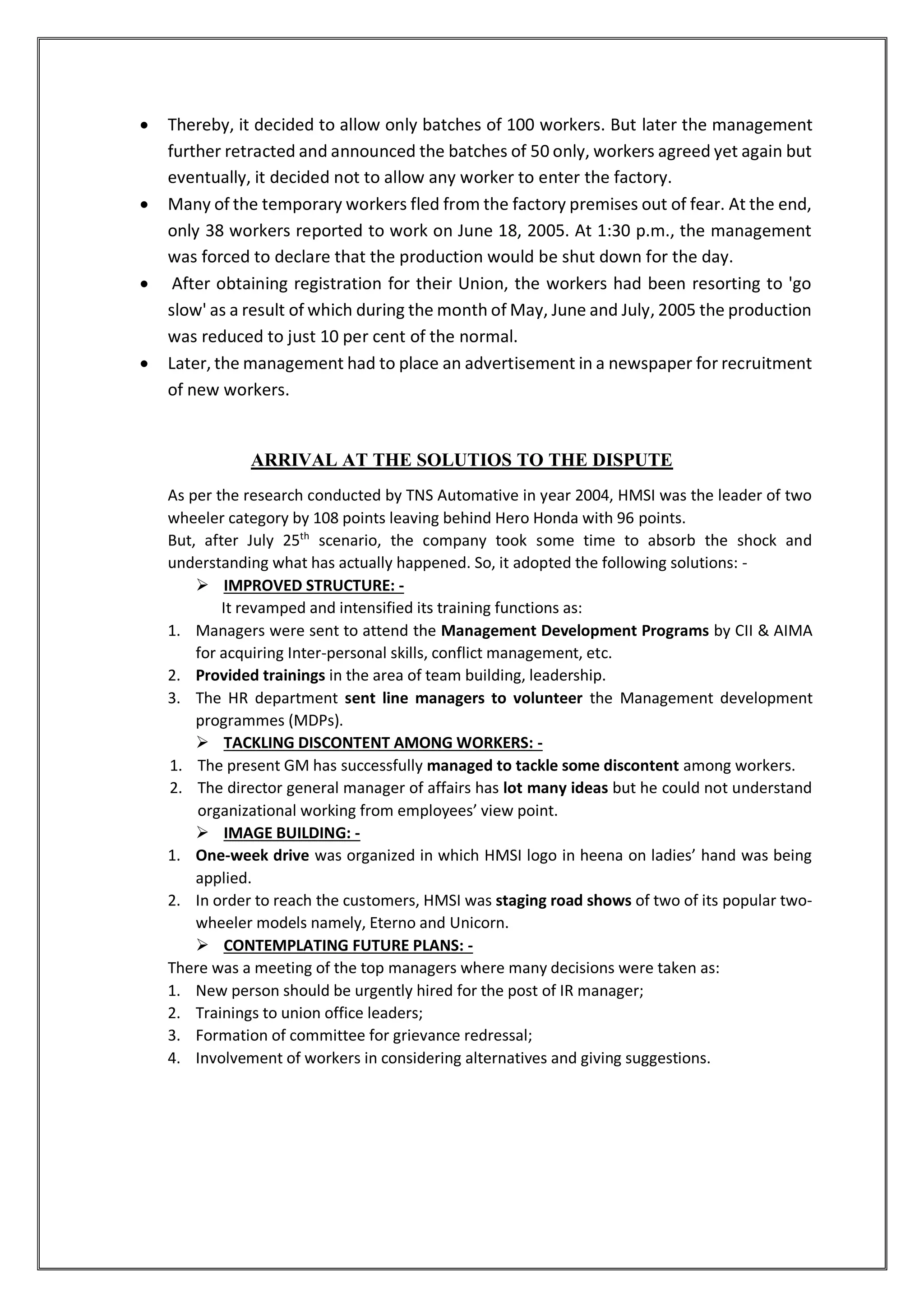 Honda motorcycles and scooters india ltd hmsi case study pdf