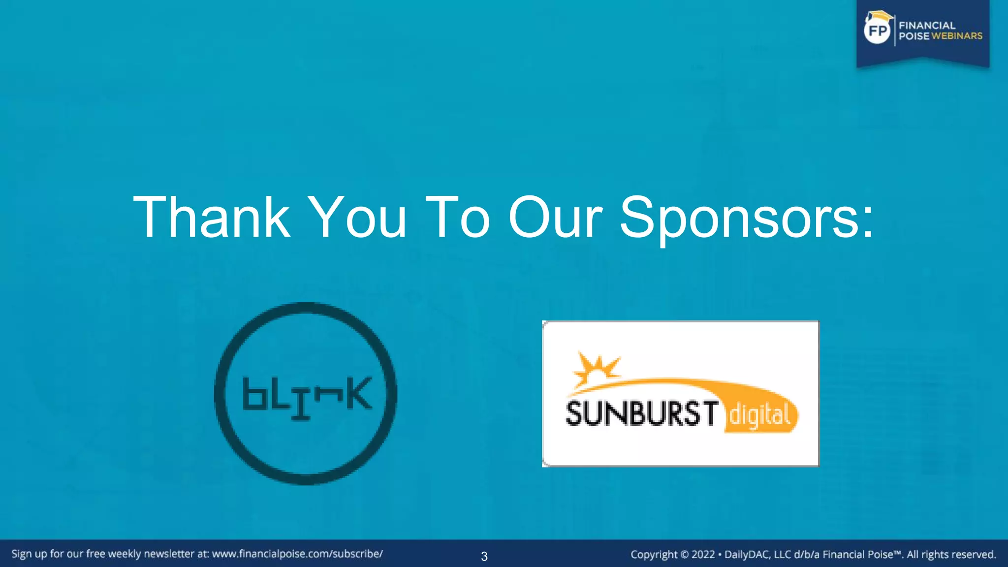 3
Thank You To Our Sponsors:
 