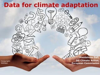 Data for climate adaptation
Maddalena Dali,
DG Climate Action,
European Commission
Corpyright:
NGData
 