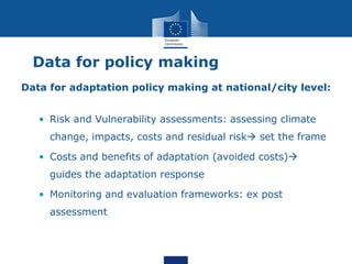 Role of data in Climate Change Adaptation - Maddalena Dali, DG CLIMA | PDF