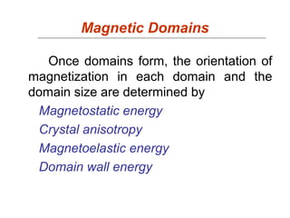 Dimagnetic Domain Magnetic domain and domain walls | PPT