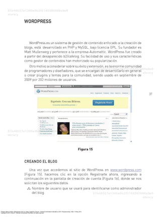 Priegue, María Cristina. Aplicaciones web 2.0: blogs. Argentina: Eduvim - Editorial Universitaria Villa María, 2010. ProQuest ebrary. Web. 14 May 2015.
Copyright © 2010. Eduvim - Editorial Universitaria Villa María. All rights reserved.
 