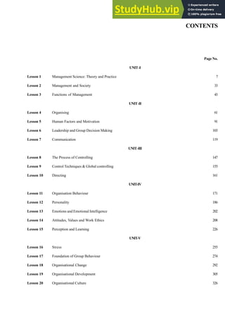 1 Management Principles And Practice 1.2 Organisational Behaviour Paper ...