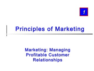 Marketing: Managing
Profitable Customer
Relationships
11
Principles of Marketing
 