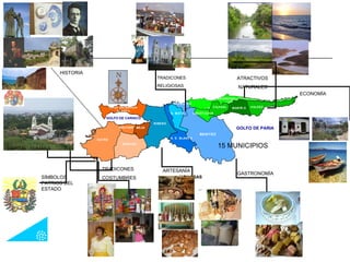 VALDEZ MARIÑO CAJIGAL ARISMENDI LIBERTADOR BENITEZ BERMUDEZ A. E. BLANCO RIBERO A. MATA MEJIAS GOLFO DE PARIA CRUZ SALMERON ACOSTA SUCRE MONTES BOLIVAR GOLFO DE CARIACO MONAGAS MEJIA TRADICONES COSTUMBRES HISTORIA TRADICONES RELIGIOSAS CAPITAL: CUMANÁ GASTRONOMÍA ARTESANÍA SÍMBOLOS PATRIOS DEL ESTADO  ATRACTIVOS NATURALES ECONOMÍA RÍO MANZANARES 15 MUNICIPIOS 