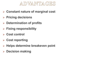Marginal costing  basics