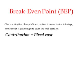 Marginal costing  basics