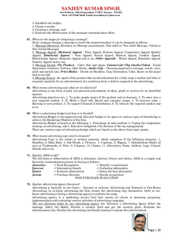 1 marketing notes bbm sem 2 sem full form