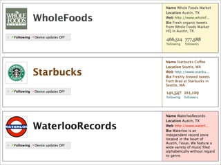 “No one
  wants to
   talk
to a brand”
 