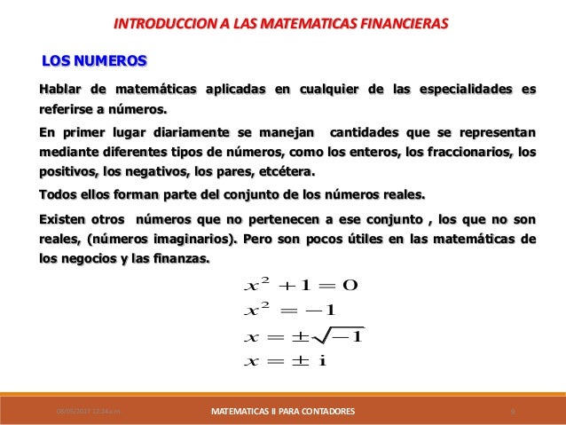 Introducción a la Matemática Financiera