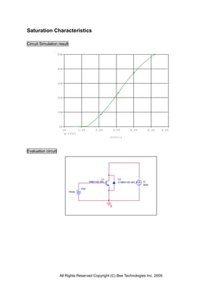 Saturation Characteristics

Circuit Simulation result

                     50A




                     40A




                     30A




                     20A




                     10A




                      0A
                           0V           1.0V       2.0V          3.0V      4.0V        5.0V   6.0V
                                I(IC)
                                                             V(IC:-)




Evaluation circuit




                                                        U1         U2
                                               1MBH15D-060         D1MBH15D-060_P   IC
                                                                                    0Adc
                                         VGE
                                15Vdc




                                                             0




                      All Rights Reserved Copyright (C) Bee Technologies Inc. 2009
 