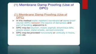 Damp Proofing Course | PPTX