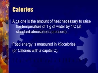 Calories In Physics 1 mechanical work-and-power | PPT