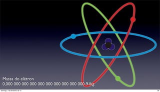 Massa do elétron
  0,000 000 000 000 000 000 000 000 000 000 91kg
domingo, 3 de fevereiro de 13                      26
 
