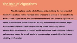 Algorithm Influence Communication 1 media information11-12 s2q3 1 How Communication is Influenced by ...