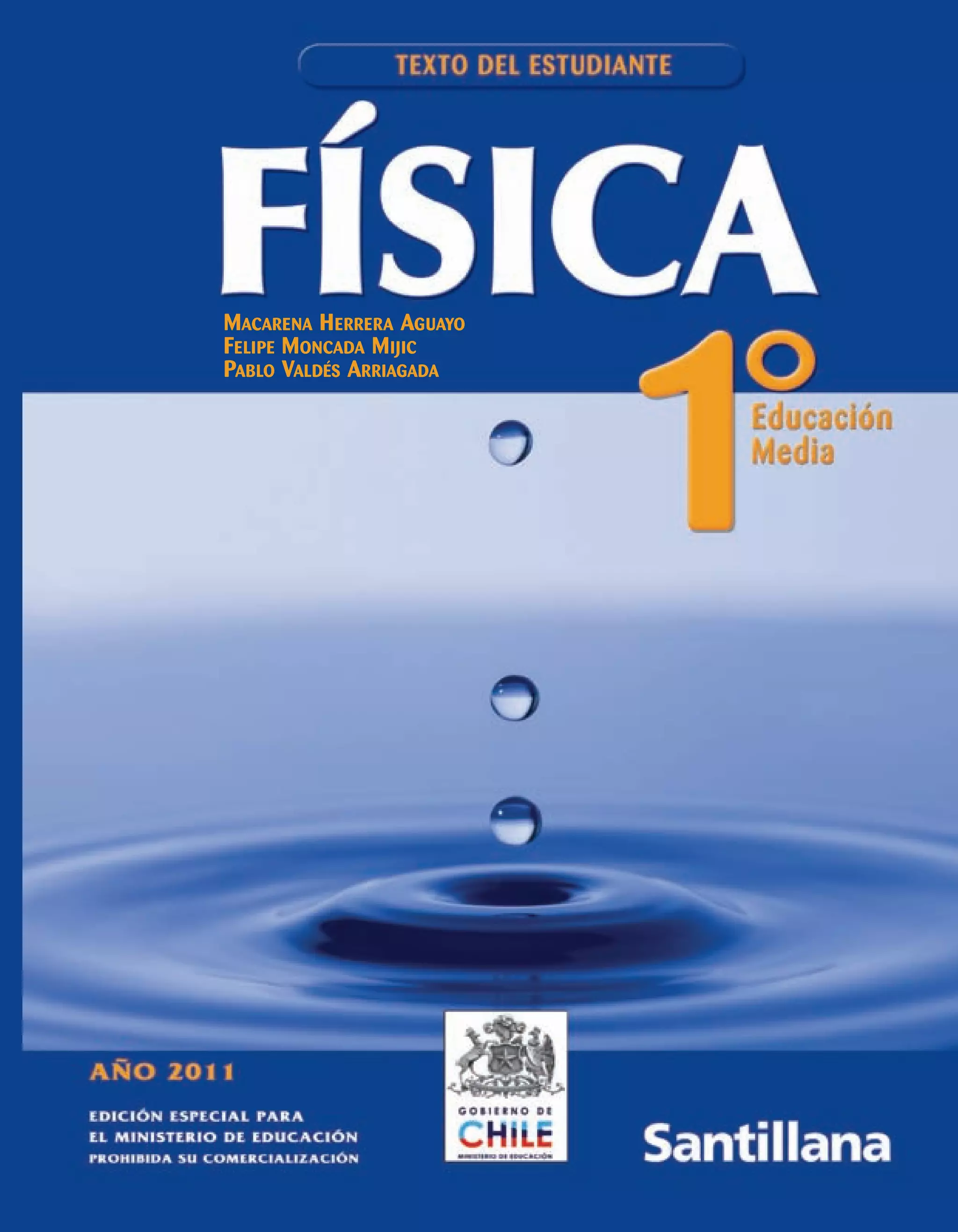 Portada Física 1 Medio - Santillana