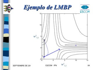 Ejemplo de LMBP  w 1 1,1 w 2 1,1 