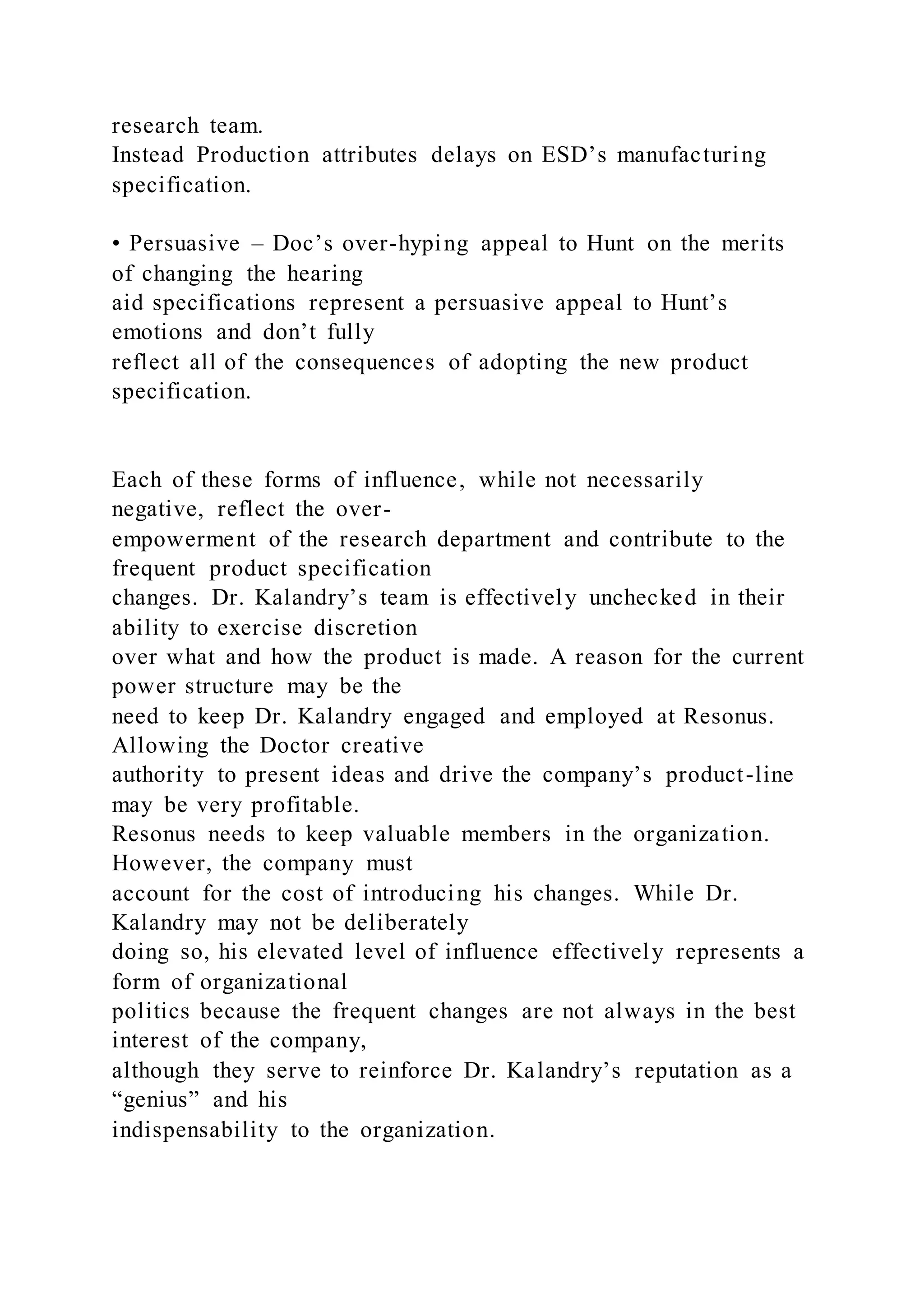 1MEMORANDUM To Bill Hunt, CEO Resonus Corporatio | DOCX