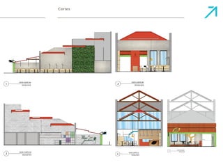 Cortes 
VISTA CORTE AA 1 ESCALA N/A 
VISTA CORTE DD 2 ESCALA N/A 
VISTA CORTE BB 3 ESCALA N/A 
VISTA CORTE CC 4 ESCALA N/A 
VISTA FACHADA 5 ESCALA N/A 
 