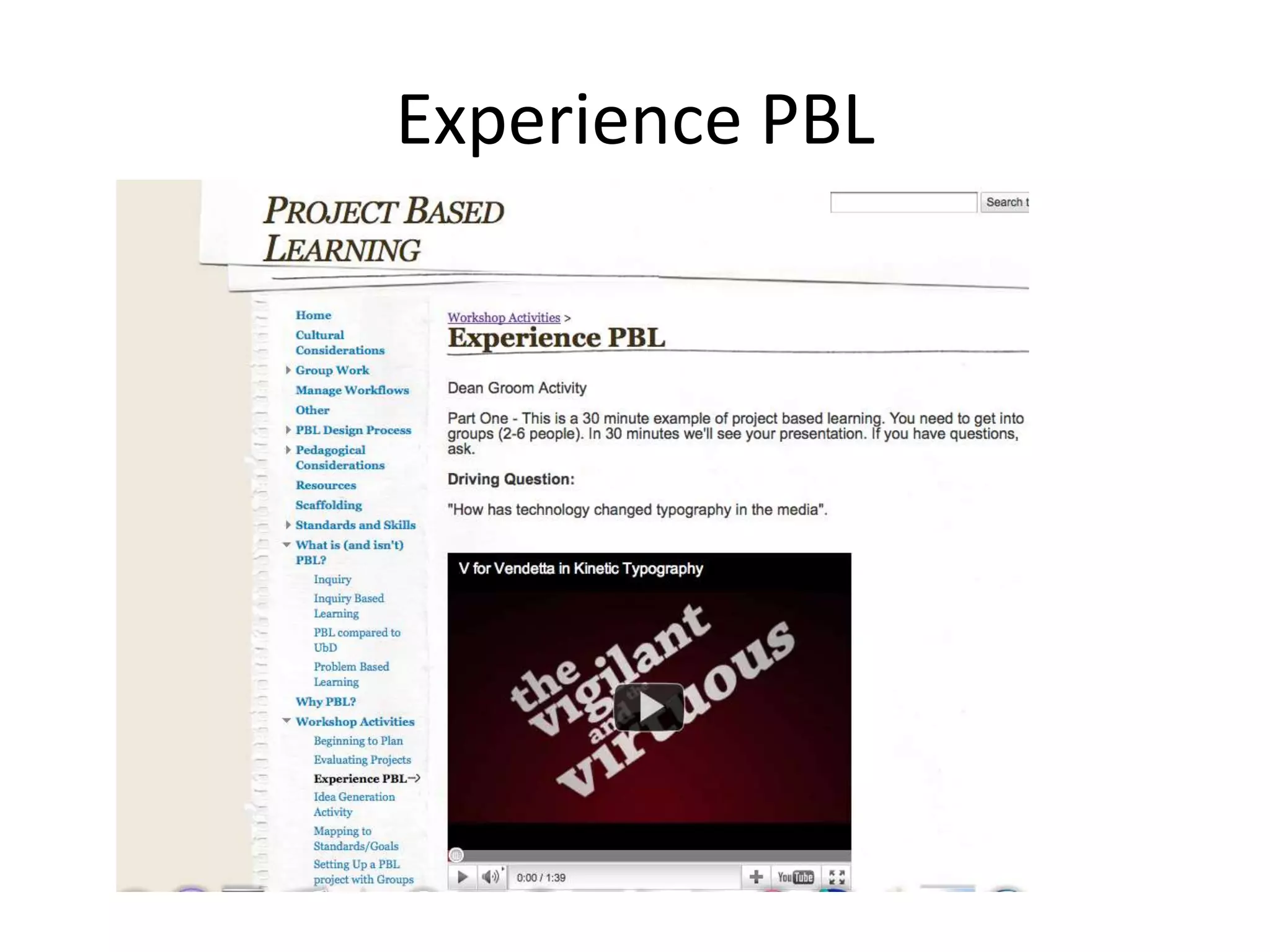 The PBL ProcessREFLECTIONSkim 7 Essentials