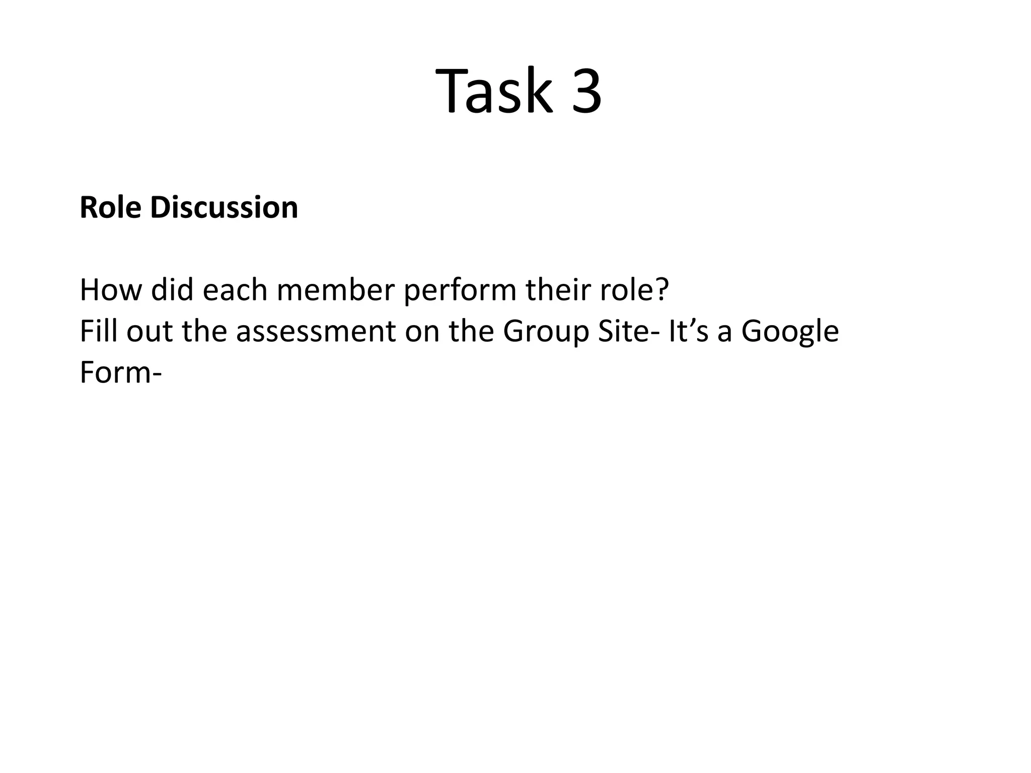 Reporter- Reports out to larger group