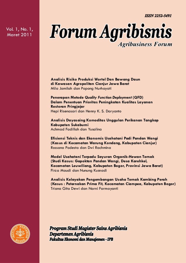 Analisis Risiko Produksi Wortel Dan Bawang Daun Di Kawasan Agropolita