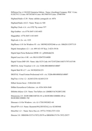 1 million serial numbers of different softwares | DOC
