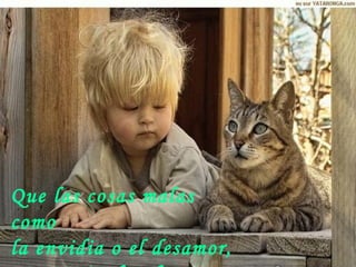 Que las cosas malas como  la envidia o el desamor,  sean retiradas de nuestra vida. 