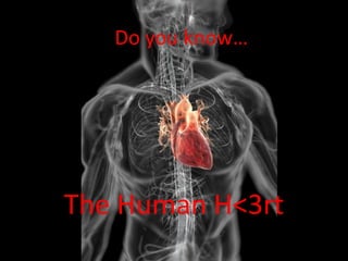 Do you know…

The Human H<3rt

 