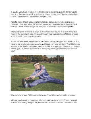 It can be very hard. I know. It is frustrating to put time and effort into weight
loss and the numbers still aren’t going ...