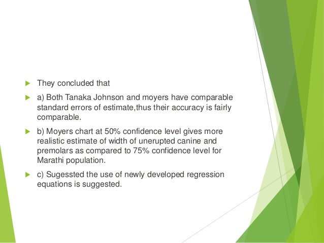 mixed dentition analysis charting mixed dentition