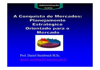 Prof. Daniel Steinbruch M.Sc.
daniel_steinbruch@uniritter.edu.br
 