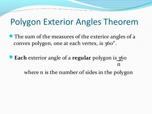 Sum Of Interior And Exterior Angles In Polygons