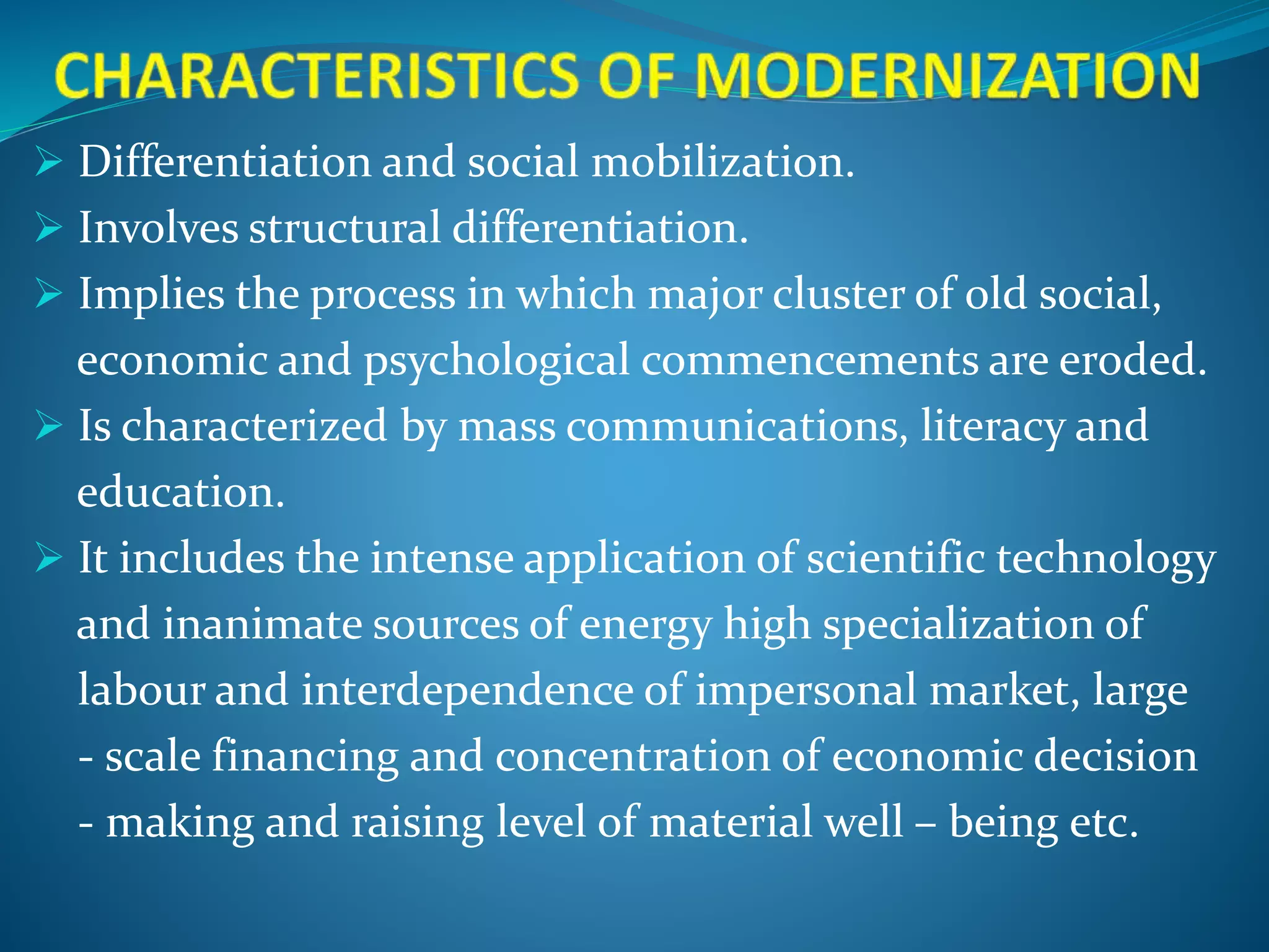1 modernization and social change bed | PPTX