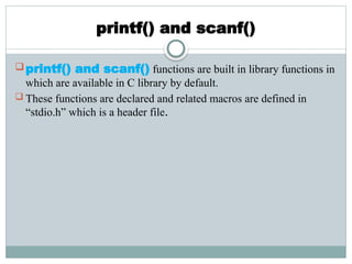 Comprehensive Introduction to C Programming Language and Its ...
