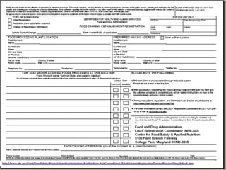 http://www.fda.gov/Food/FoodSafety/Product-SpecificInformation/AcidifiedLow-AcidCannedFoods/EstablishmentRegistrationThermalProcessFiling/default.htm
 