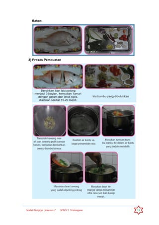 Modul Prakarya Semester-2 MTsN 1 Watampone 19
Bahan:
3) Proses Pembuatan
 