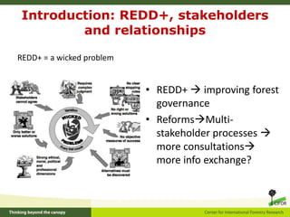 The REDD+ Policy Arena: where are the bridges and brokers ? | PPTX