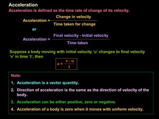 motion class 9 physics | PPT
