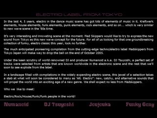 Madskippers Artists Info 2007