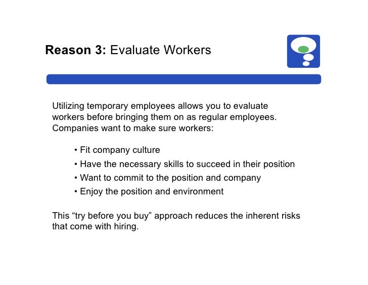 The Benefits of Using Temporary Employees