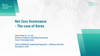2022 ProSPER.Net Leadership Programme – Shifting to Net Zero
 