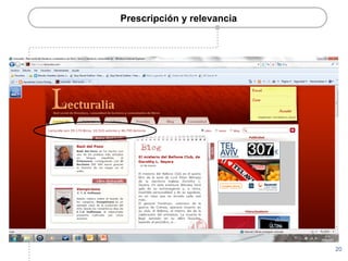 Prescripción y relevancia




                            20
 