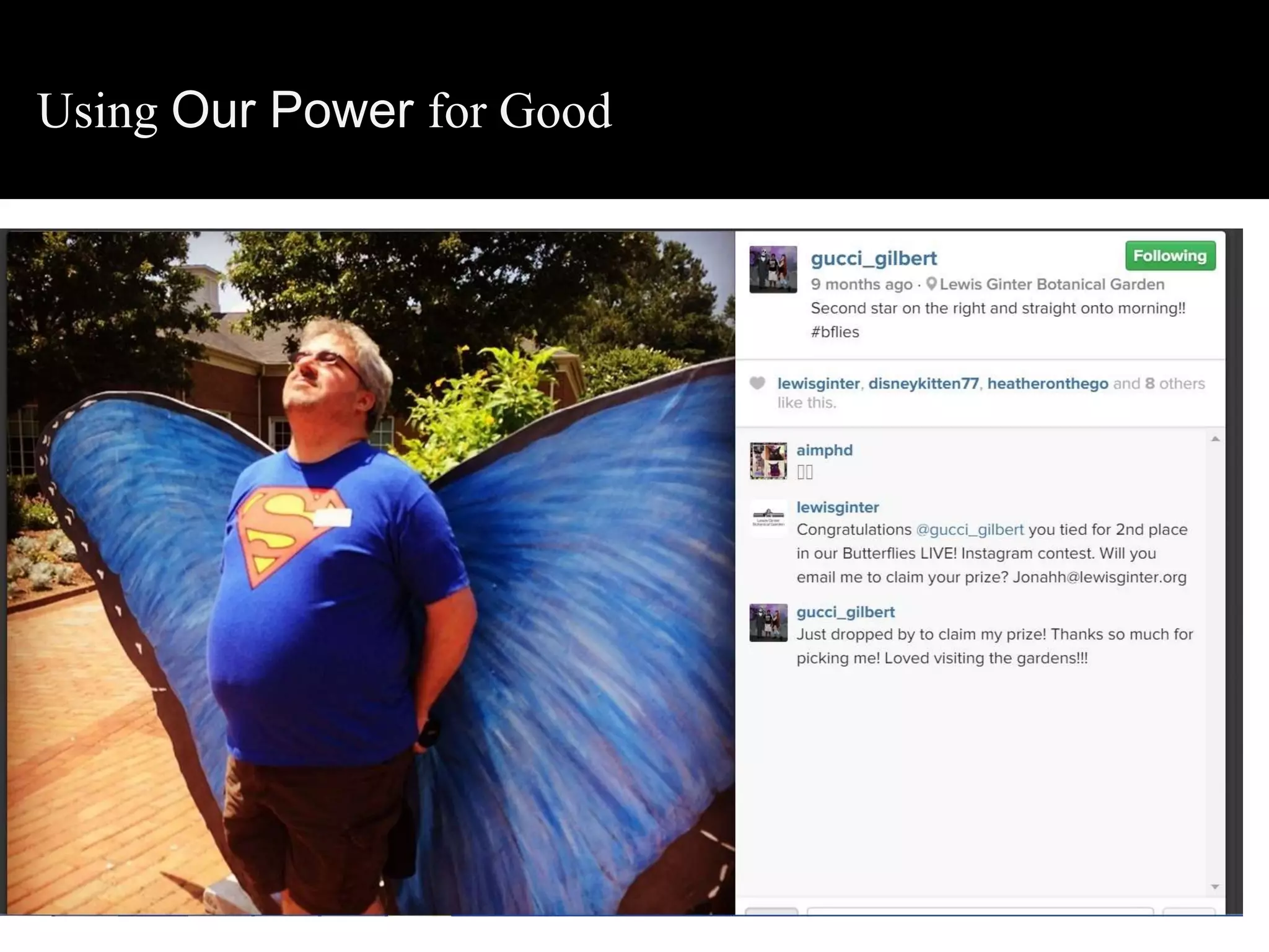 Using Our Power for Good
 